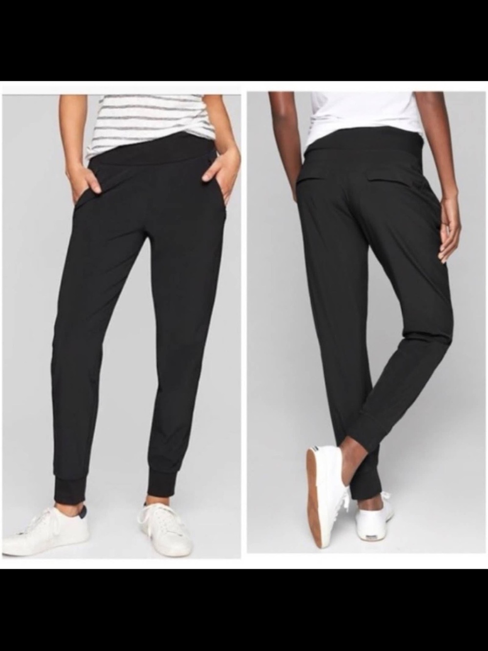 Athleta Lined Winter Warm Soho Athletic Joggers Black Size Women’s 10